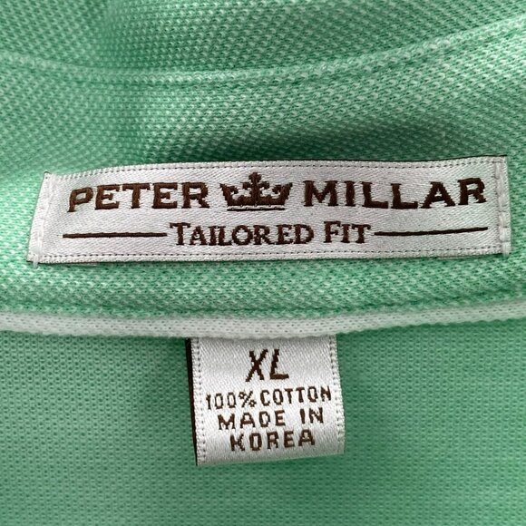 Peter Millar Tailored Fit Mint Green Polo Shirt Women's Size XL - Picture 3 of 4